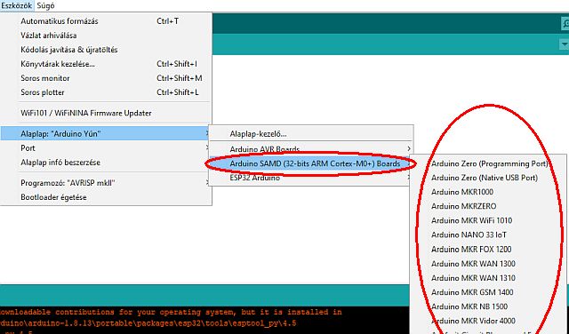 Arduino telepítése II. - Bővített processzortámogatás - Cseh Robert / TavIR 02186 arduio boardmanager select mkr - Cseh Robert / TavIR - arduino,board,alaplap,manager