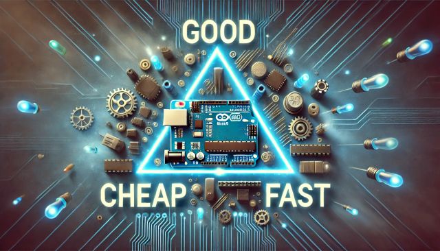 Olcsón, Gyorsan, Jót – a szoftverfejlesztés háromszöge az Arduino világában - Cseh Robert / TavIR Olcsón-gyorsan-jót / good-cheap-fast dilemma