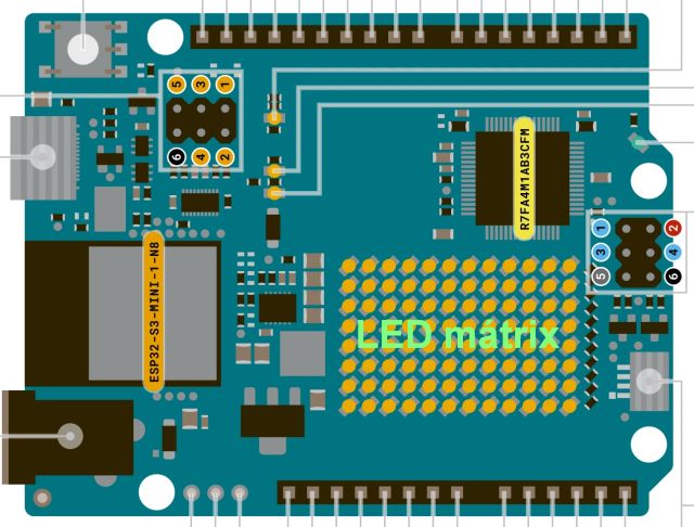 Arduino UNO R4: LED mátrix