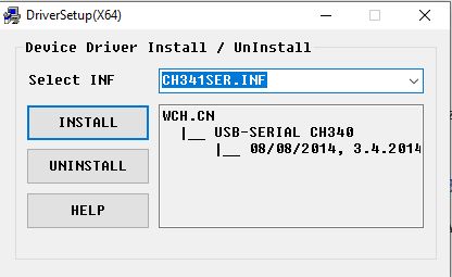 WCH CH340 telepítő