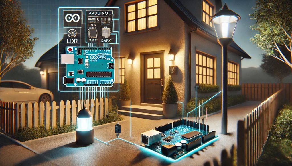 Fényérzékelés fotoellenállással és környezeti megvilágításszabályzás - Cseh Robert / TavIR Egy modern okosotthon külső világítása Arduino alapú automatikus fényvezérléssel, amely érzékelők és mikrokontroller segítségével működik.