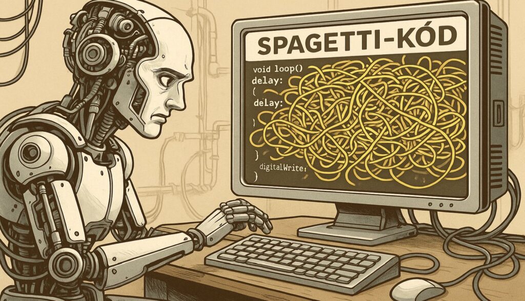 Rendszerezett Arduino programozás - avagy hogyan győztem le a spagettikódot - Cseh Robert / TavIR 09768 spaghetti robot struggles with spaghetti code - Cseh Robert / TavIR - Arduino,spagettikód,millis()