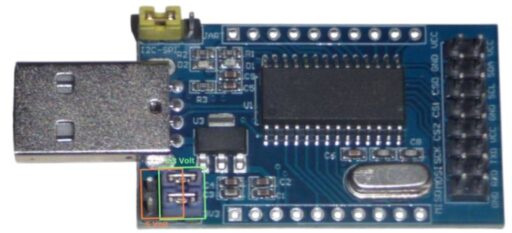 CH341A USB interfész modul: sokoldalú átalakító I²C, SPI és soros kapcsolathoz, választható 3.3V vagy 5V feszültséggel