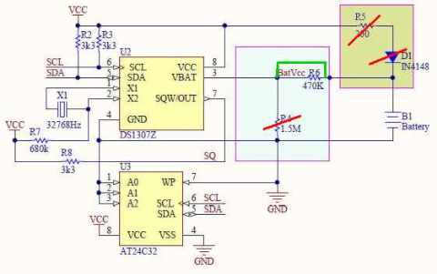 ds1301 kapcsolás - a módosítás elemhez