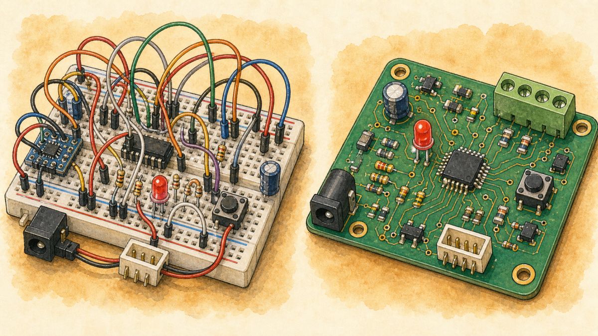 A breadboardtól a nyomtatott áramkörig