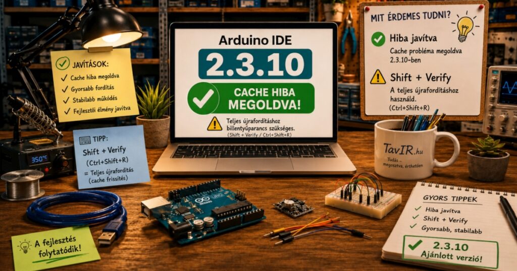 Arduino IDE 2.3.10 - végre javították a 2.3.9 veszélyes cache-hibáját - Cseh Robert / TavIR Arduino cache hiba megoldva. Megoldva?